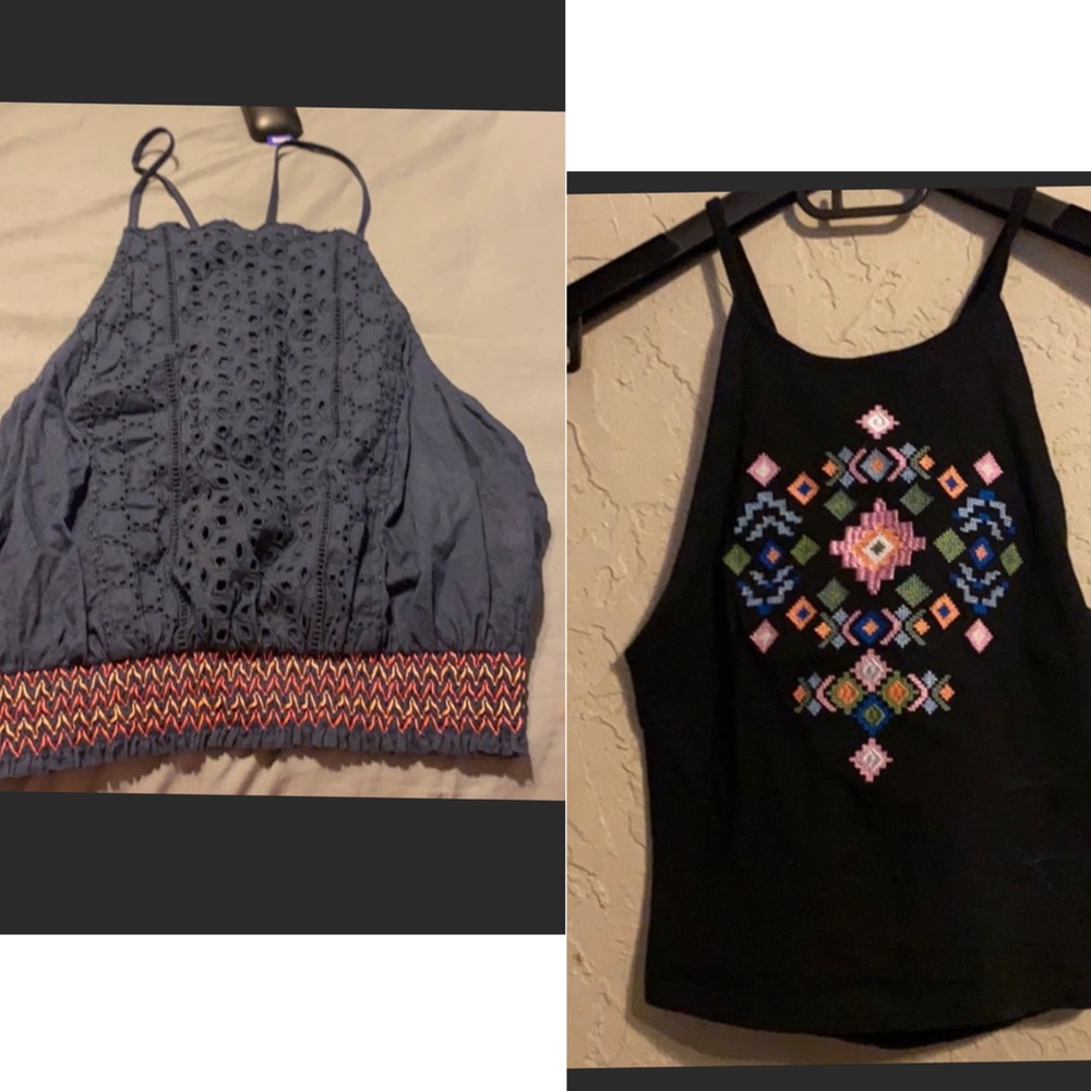 2 Halter Crop tops